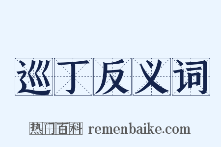 巡丁反义词是什么意思的图片